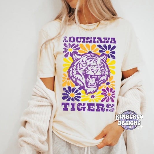Louisiana Tigers Groovy Floral