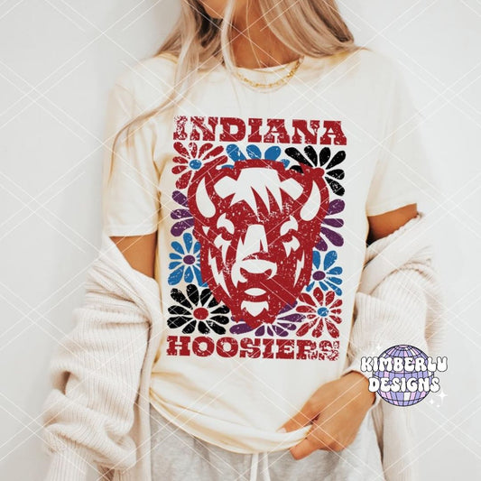 Indiana Hoosiers Groovy Floral