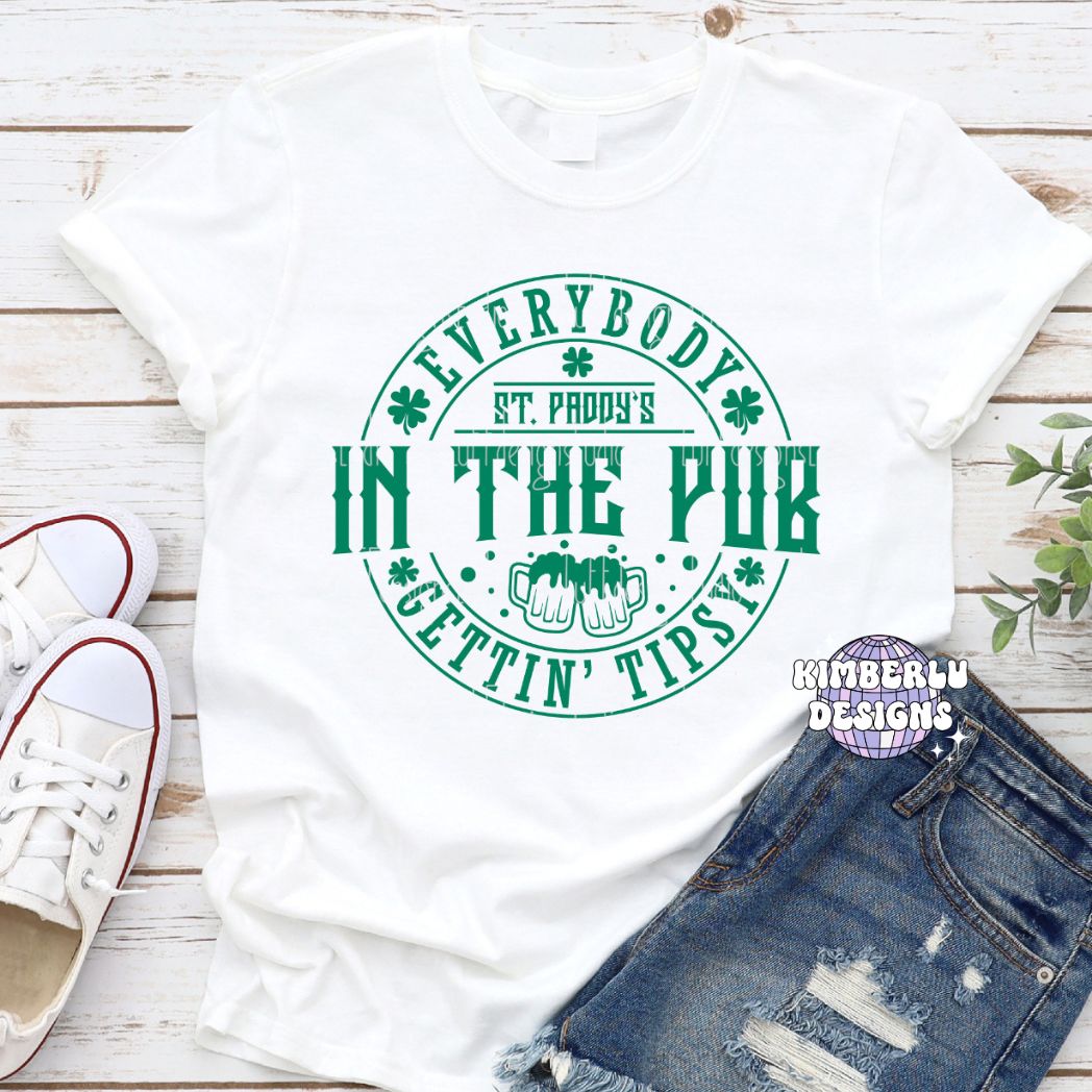 Everybody in the pub getting tipsy