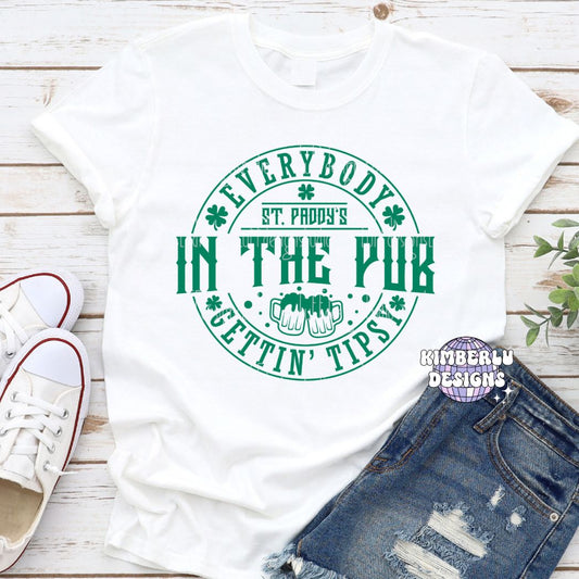 Everybody in the pub getting tipsy
