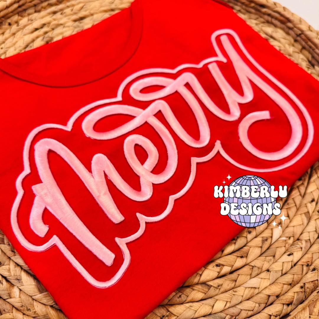 Pink Merry 3D Embroidery Patch Sweatshirt