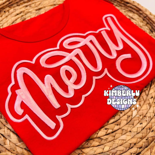 Pink Merry 3D Embroidery Patch Sweatshirt