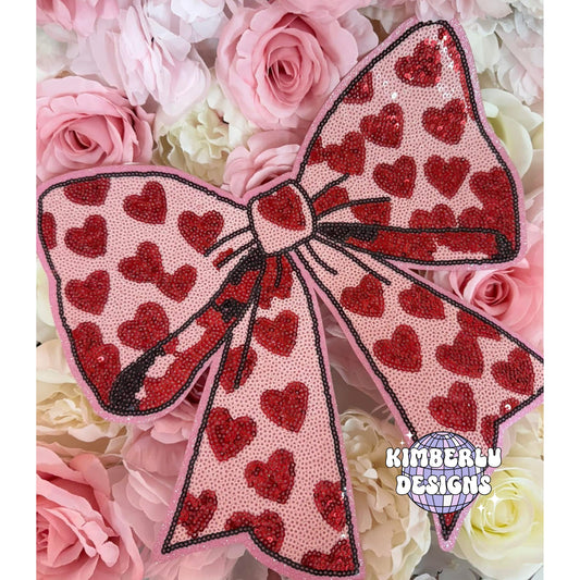 Valentine’s Bow Sequin Patch Crewneck