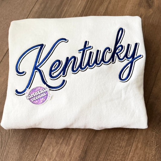 Kentucky Embroidered Shadowed Cursive