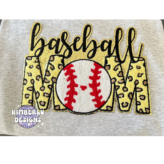 Baseball Mom Patch Sweatshirt