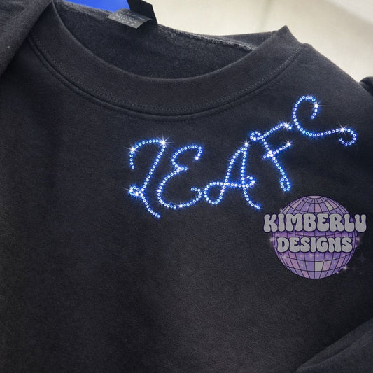 Leafs Crewneck Rhinestone Collar