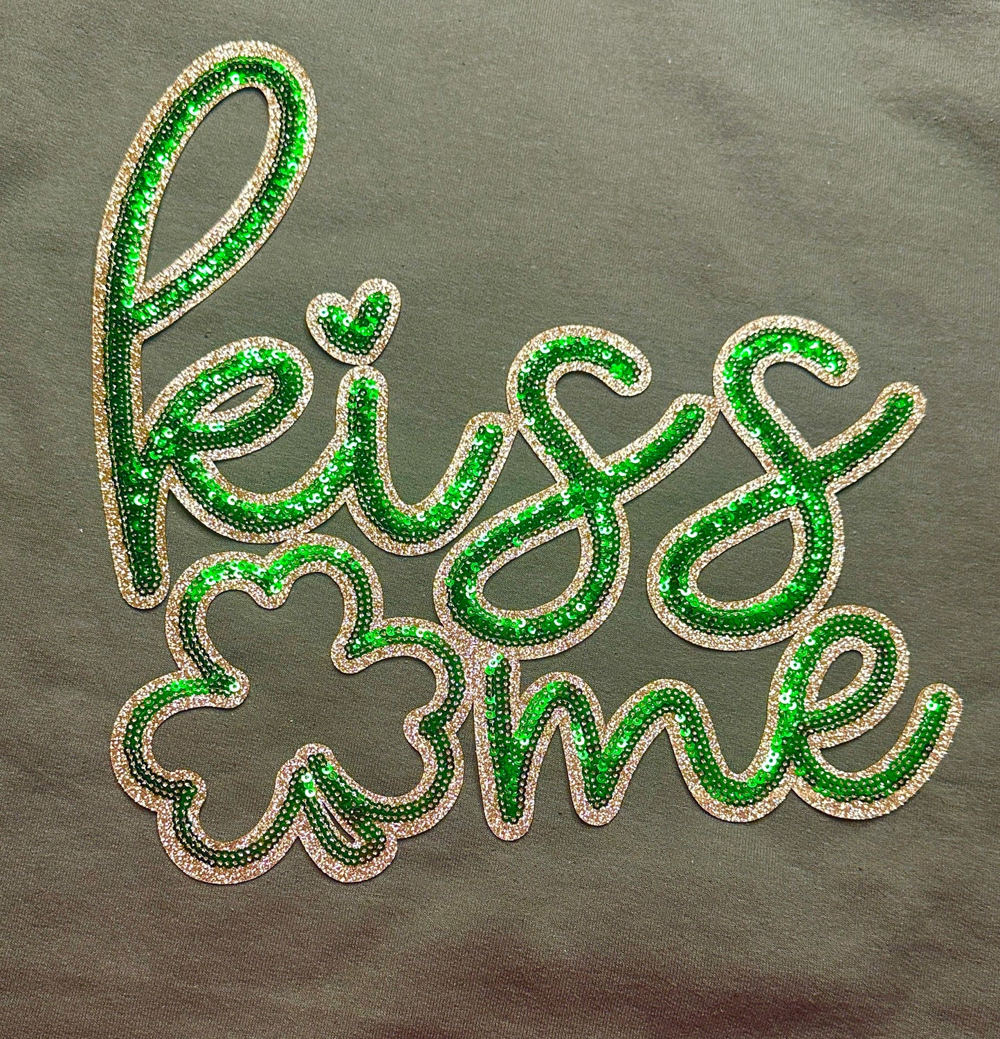 Kiss Me Sequin Patch Crewneck