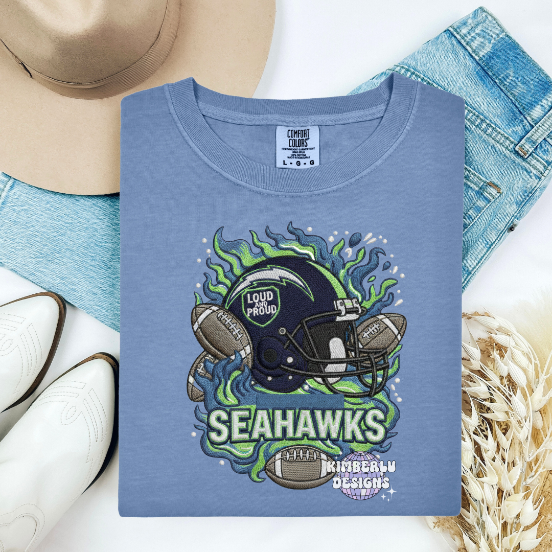 Seahawks Embroidery (Faux)