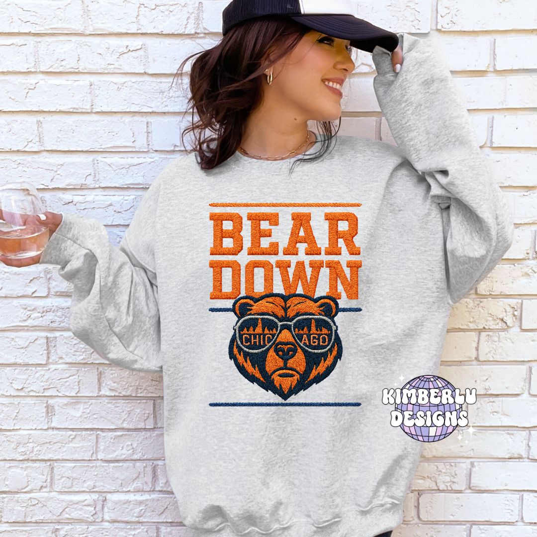 Bears Faux Embroidered