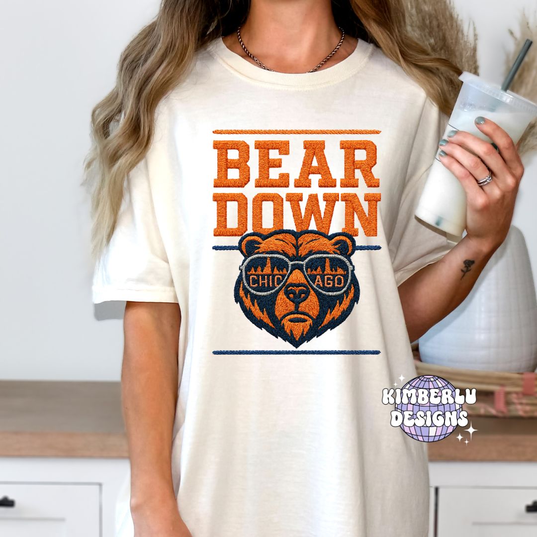 Bears Faux Embroidered