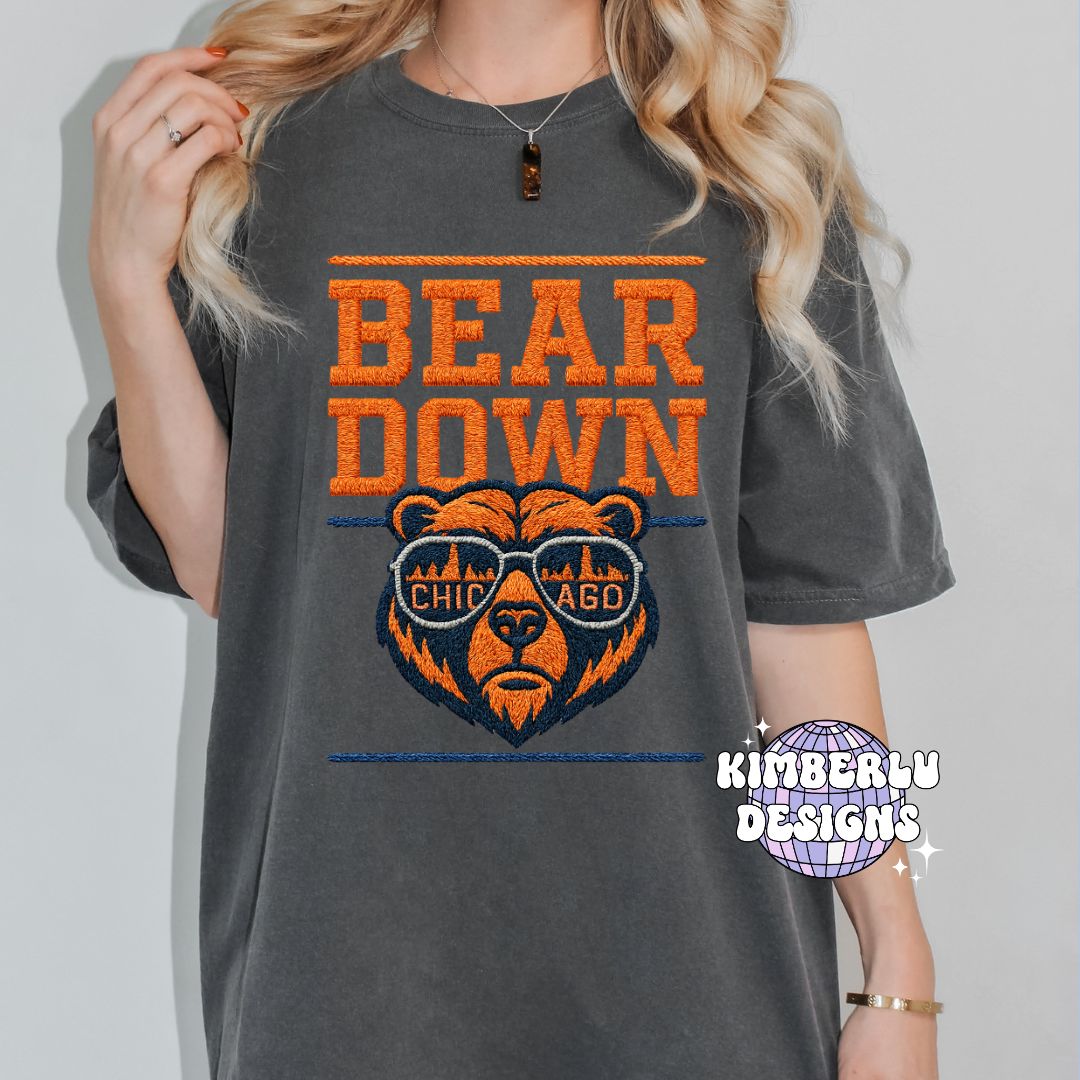 Bears Faux Embroidered